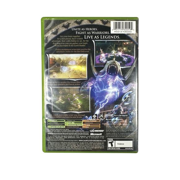 Gauntlet: Seven Sorrows (Microsoft Xbox, 2005) Authentic, CIB, Tested - Picture 7 of 7